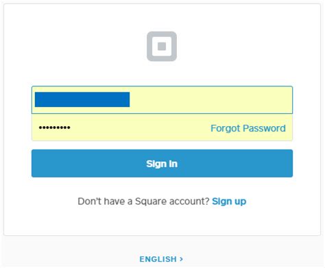 log in to my square.